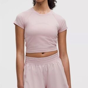 Lululemon Swiftly Tech Cropped STAIN/IMPERFECT Size 8 Flush Pink